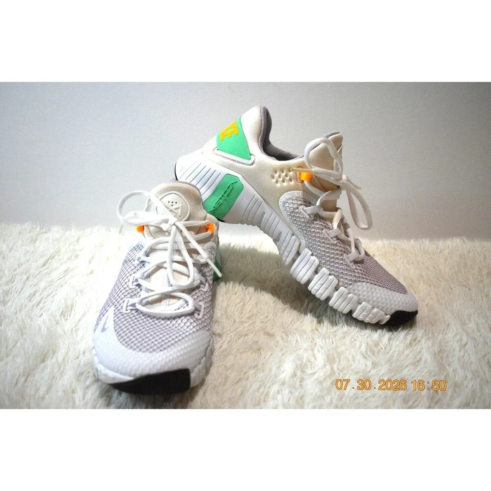 Nike Free Metcon 4 'White Green Glow' Training Shoe (CZ0596-135) Women's Size 9